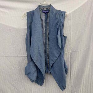 Vivienne Vivienne Tam Linen Waterfall Drape Vest, small